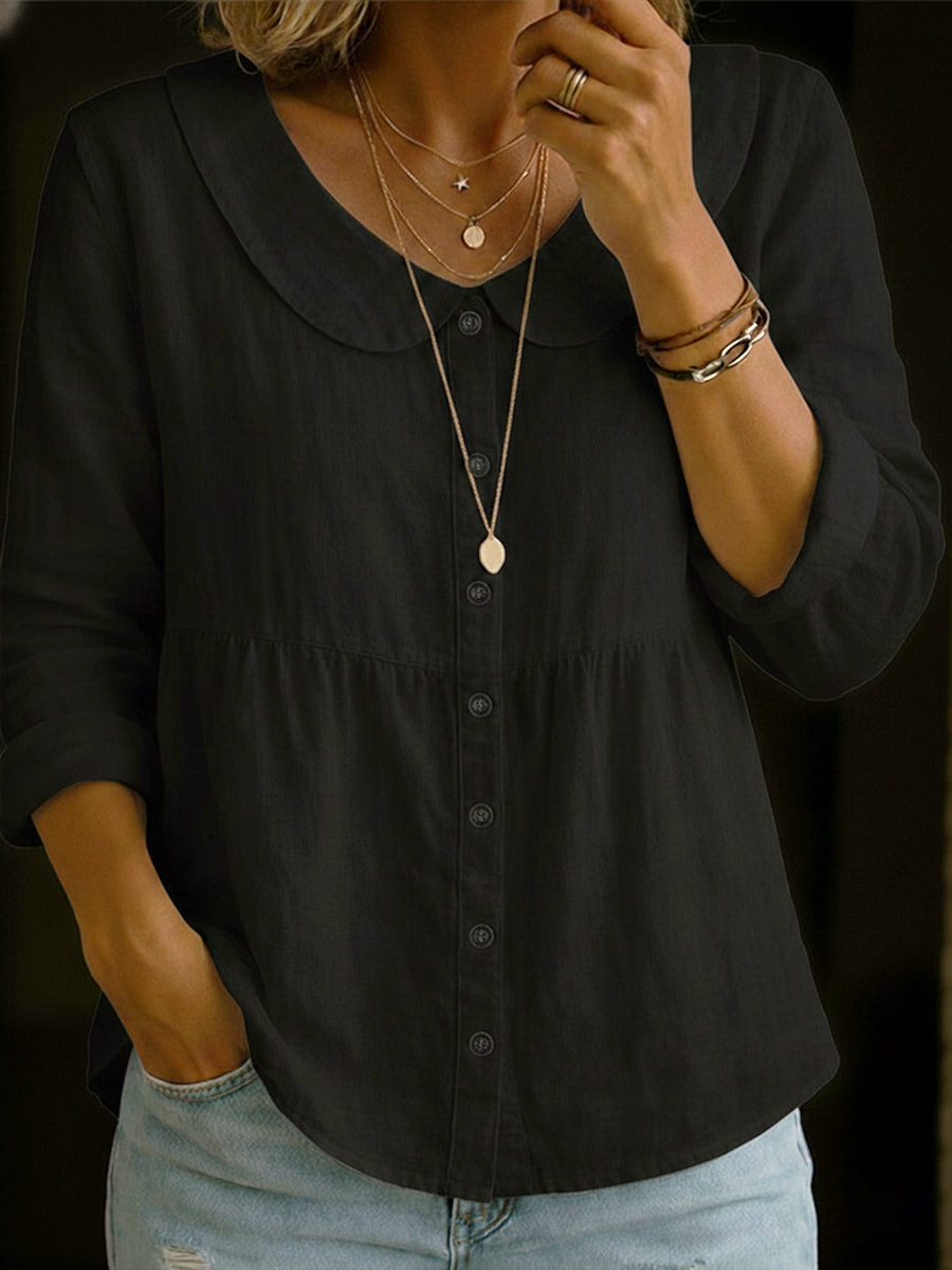 Arlir | Soft Linen Blouse with Collar