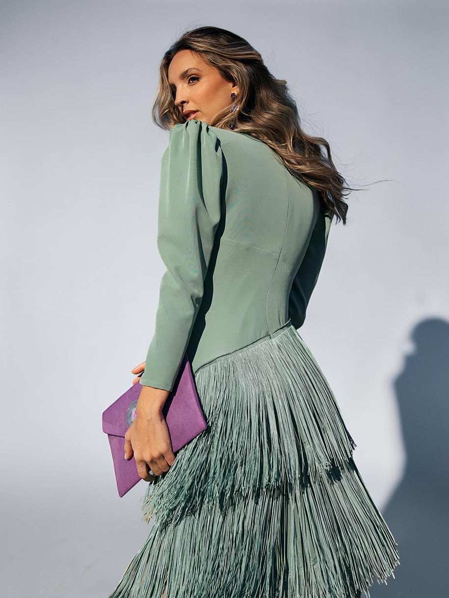 Sofia | Elegant Fringed Dress