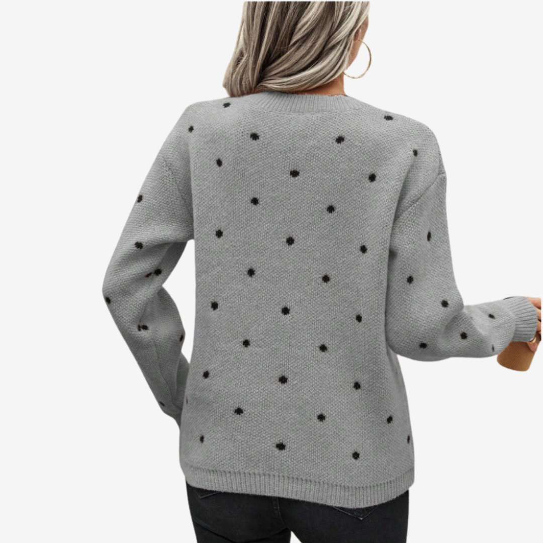 Aveline™ Elegante maglione a pois