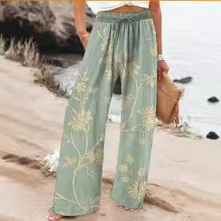 Angela | Floral Wide Leg Pants