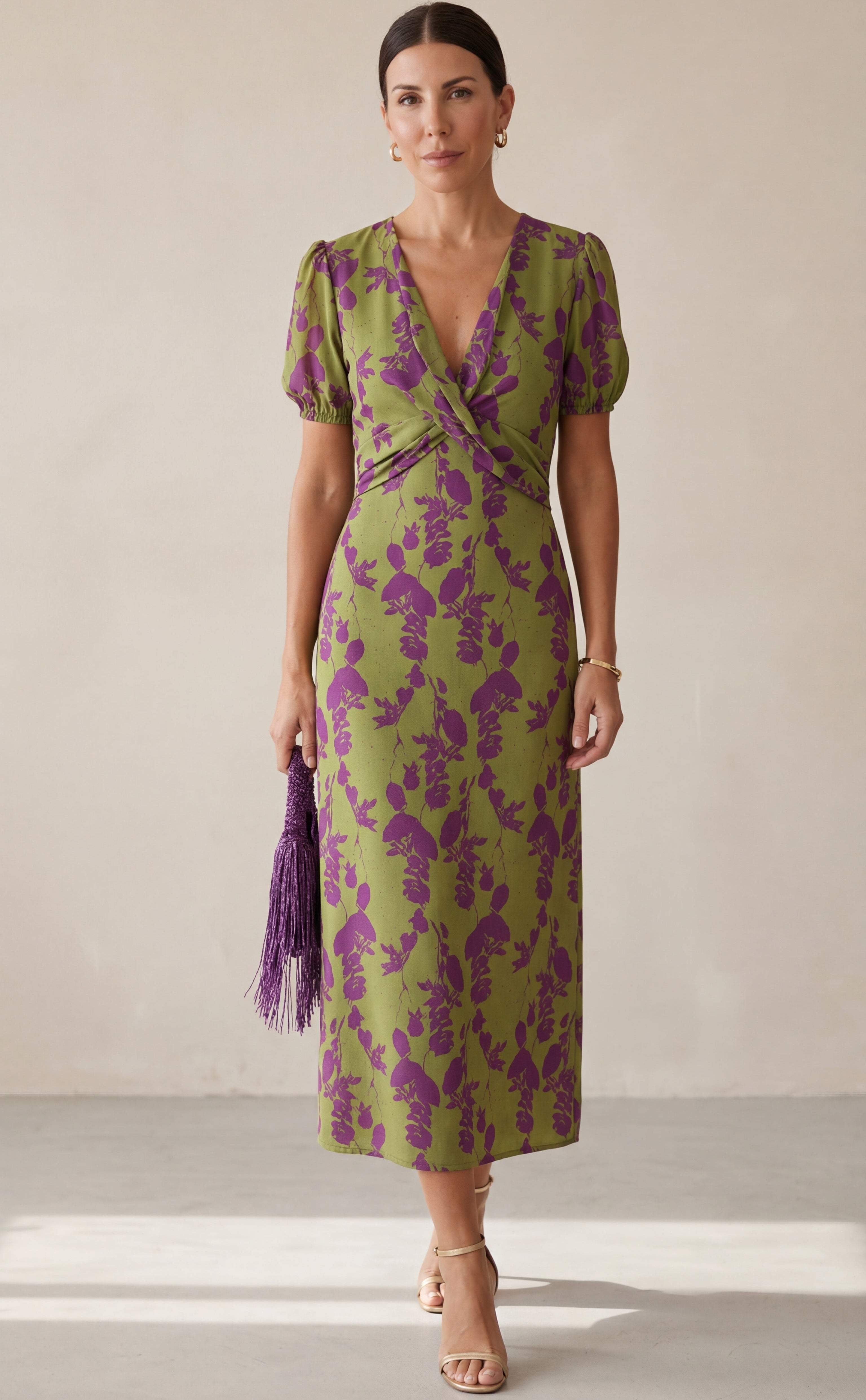 ANDREA | Lightweight Cotton Blend Floral Dress