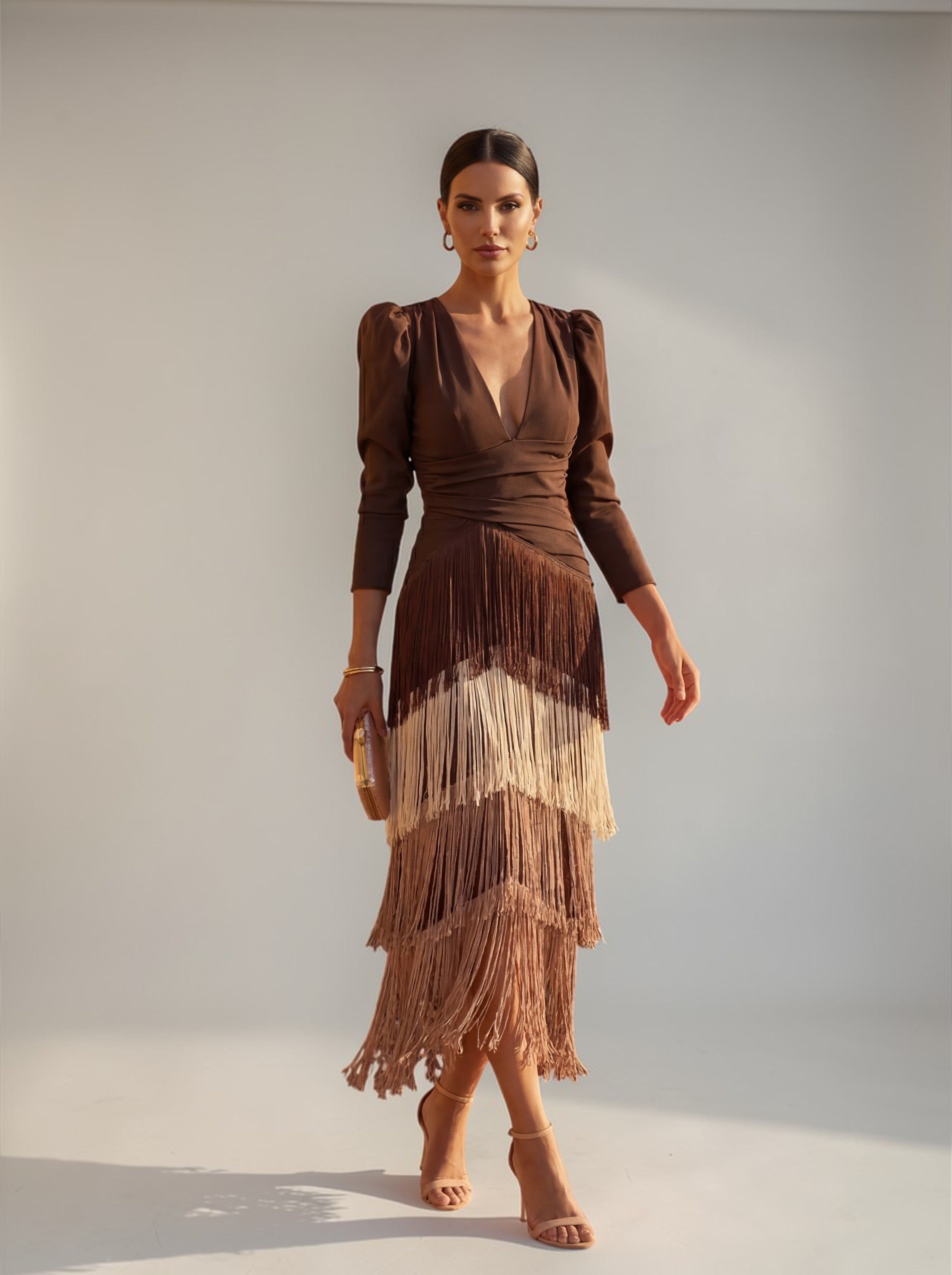Sofia | Elegant Fringed Dress