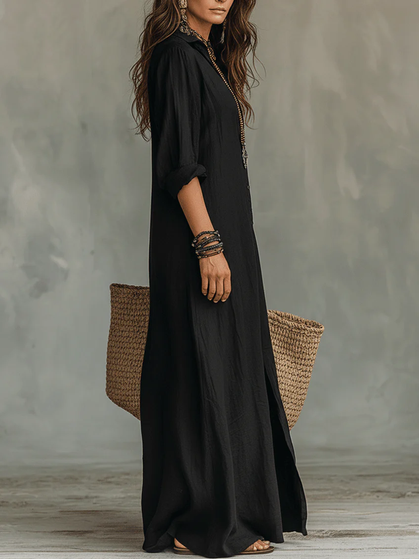 Patrizia | Vestito Maxi Senza Sforzo con Silhouette Flattering per un Uso Quotidiano Versatile