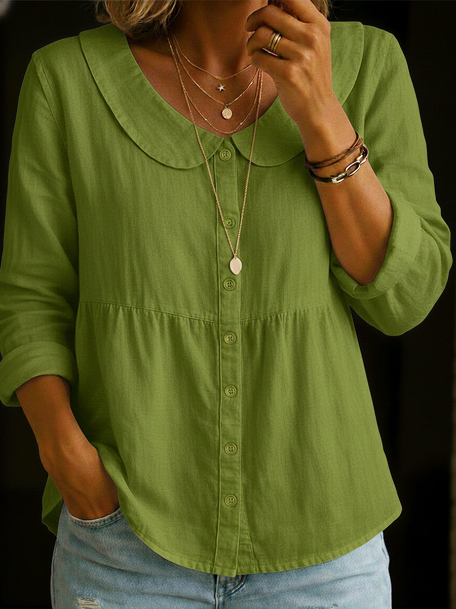 Arlir | Soft Linen Blouse with Collar