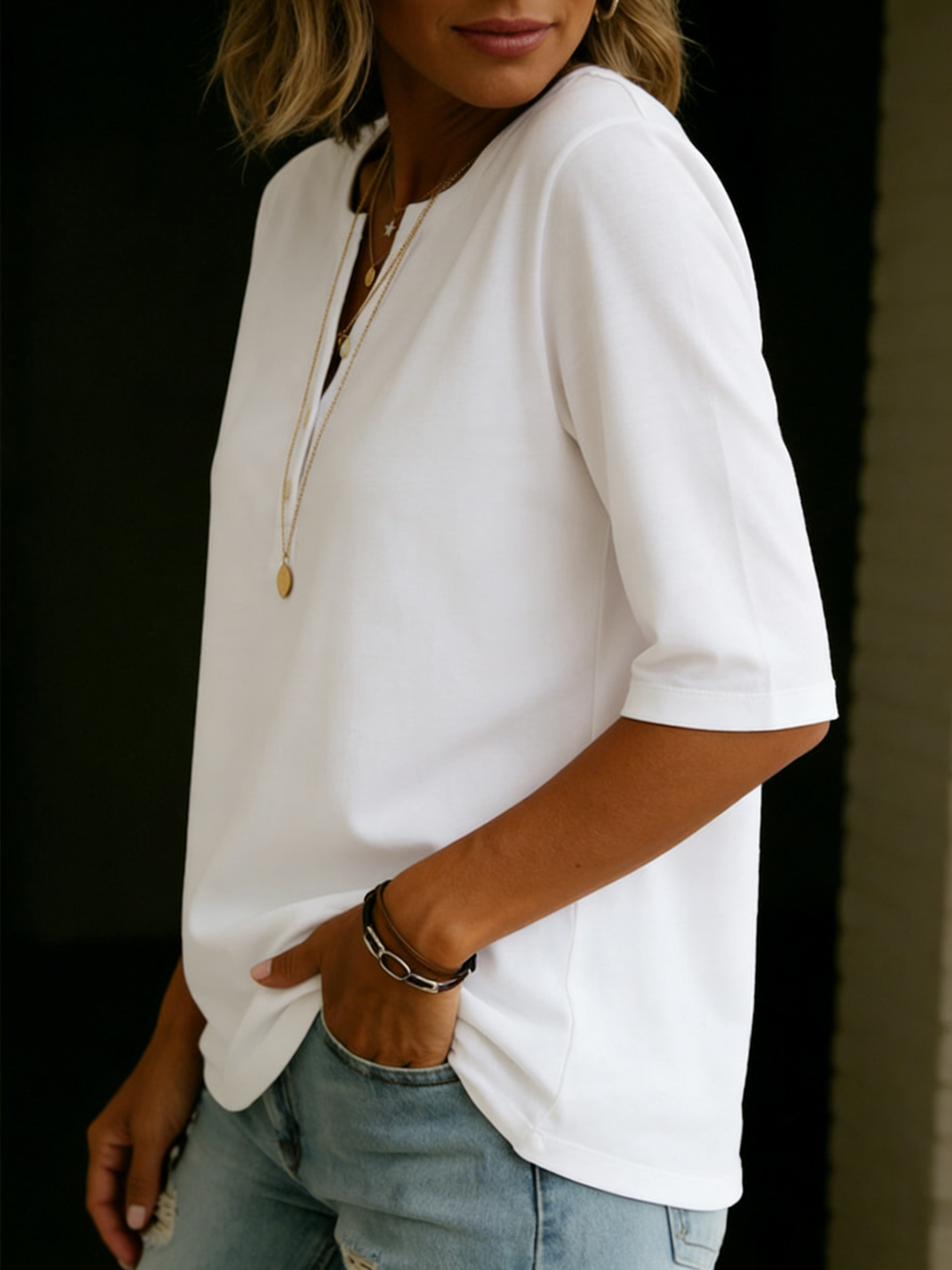 Paula | Short Sleeve Cotton T-shirt