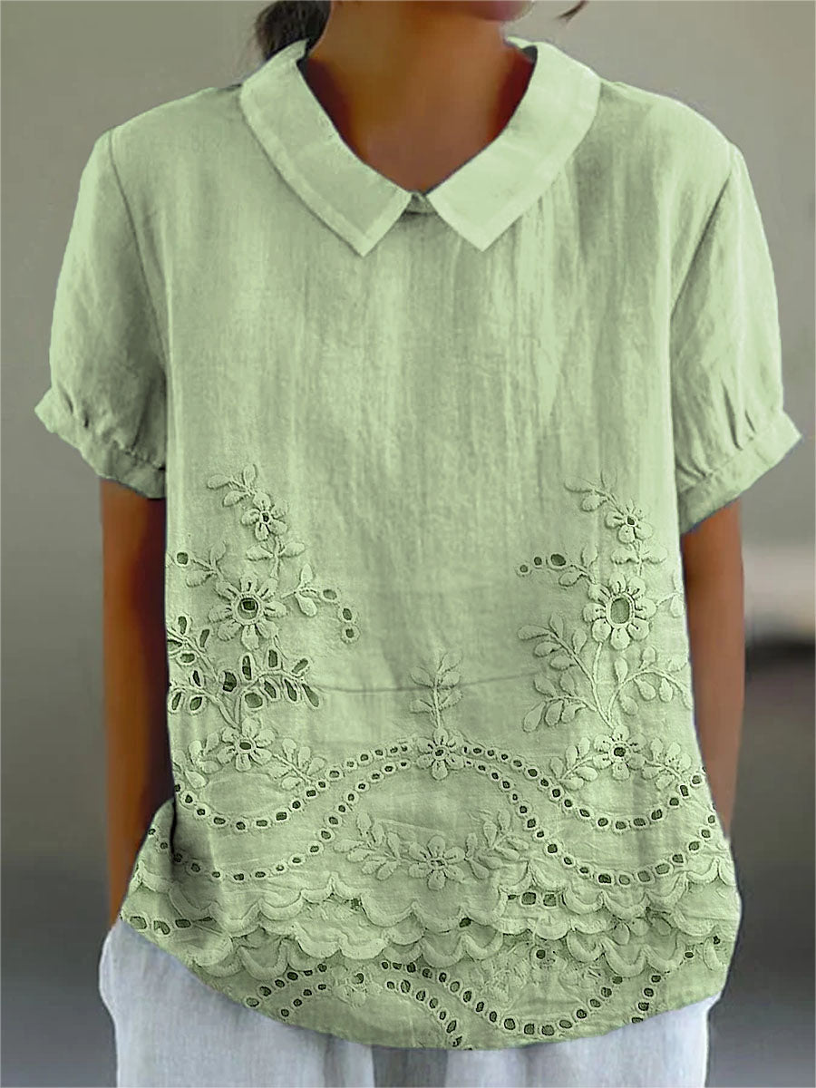 Margherita | Camicia Ricamata a Fiori