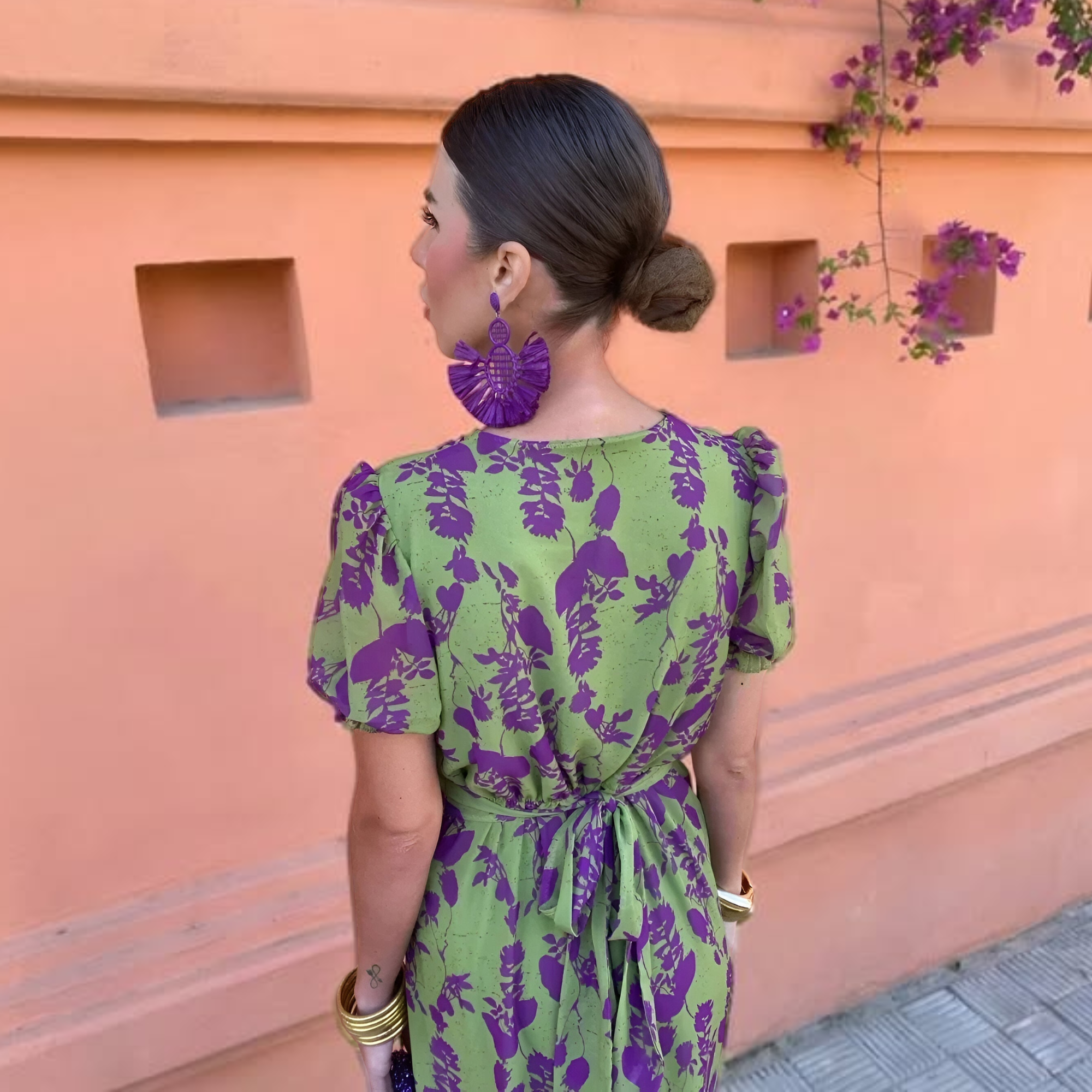 ANDREA | Lightweight Cotton Blend Floral Dress