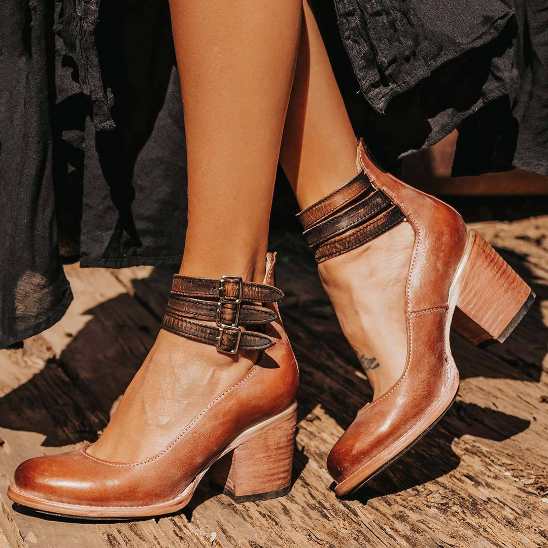 VIVIANA – VINTAGE BLOCK HEEL BOOTS