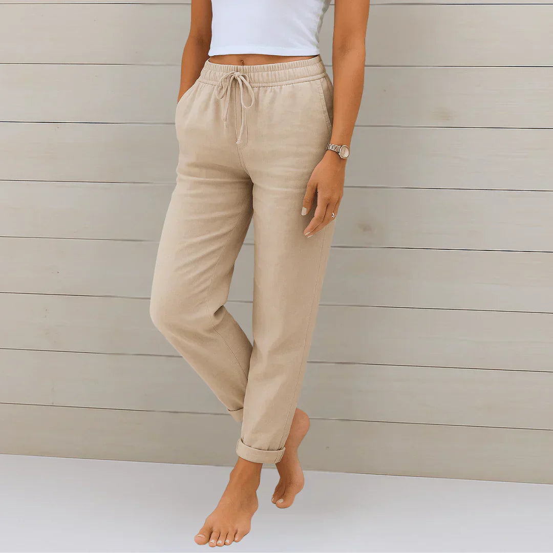 Quirina | Lightweight Linen Trousers
