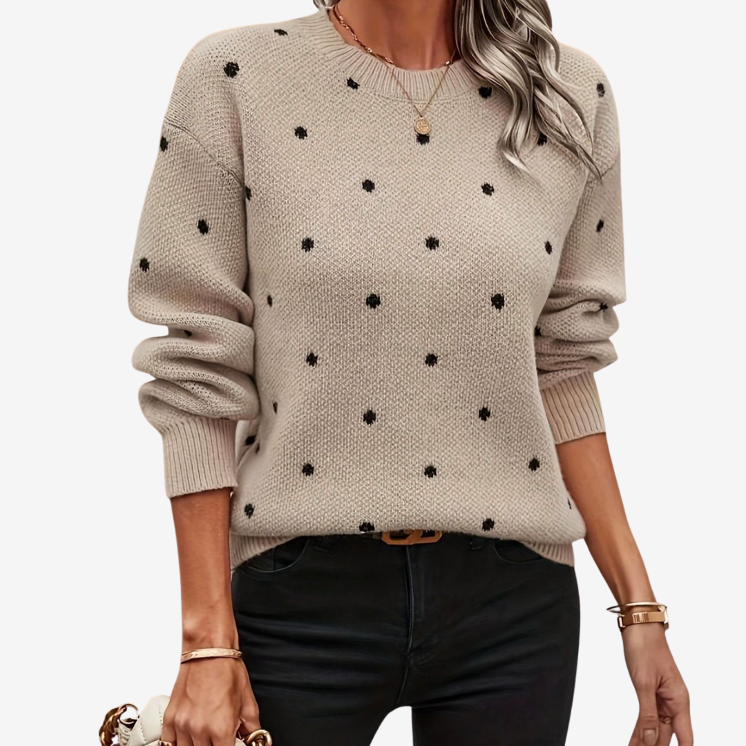 Aveline™ Elegante maglione a pois
