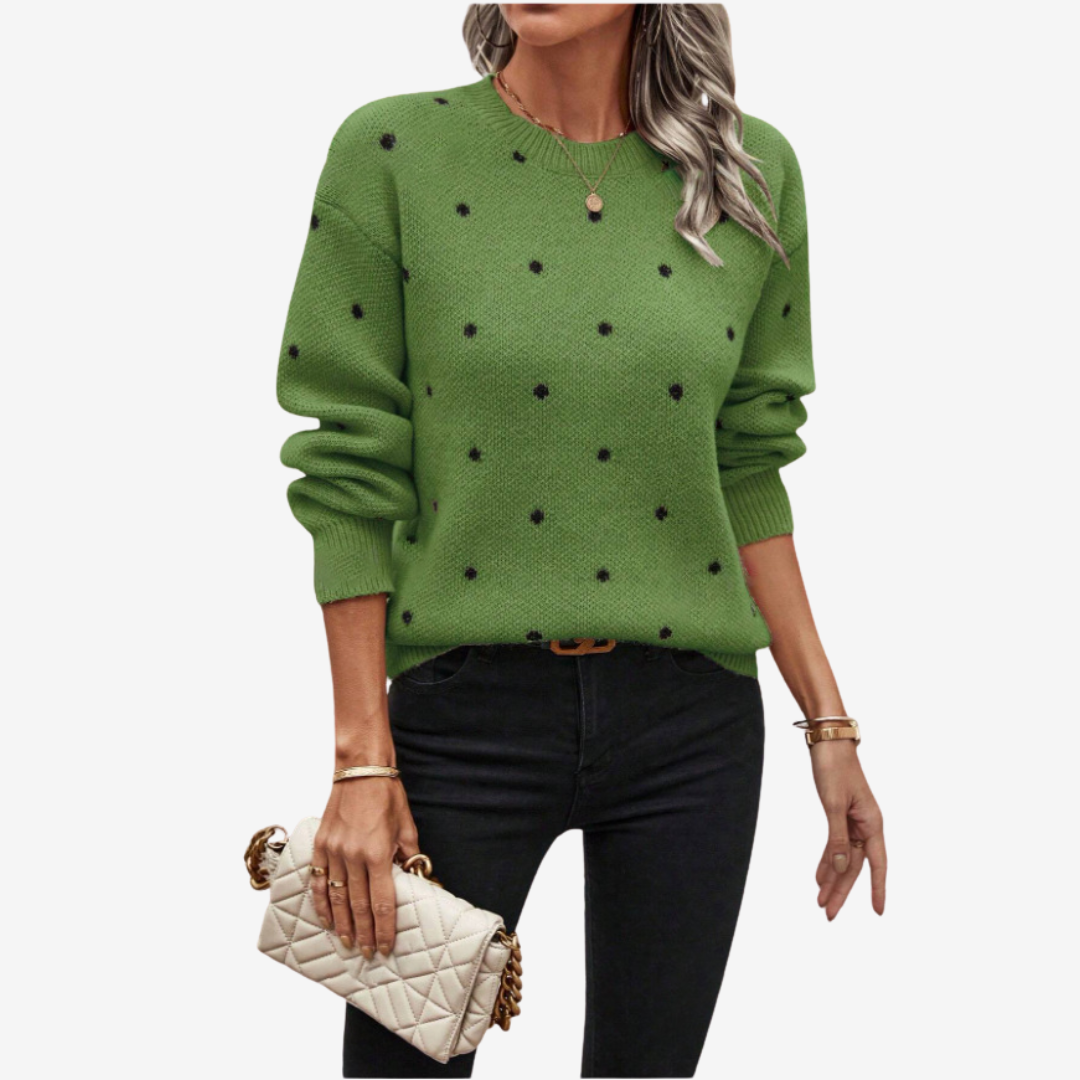 Aveline™ Elegante maglione a pois