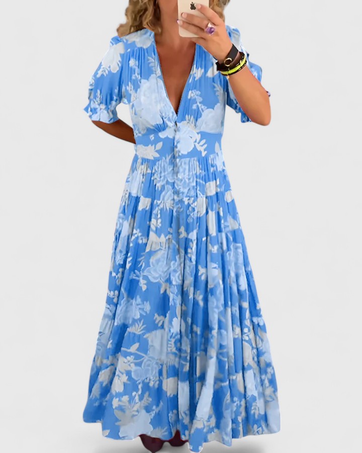 Minelda | Elegante Vestito Estivo con Scollatura a V