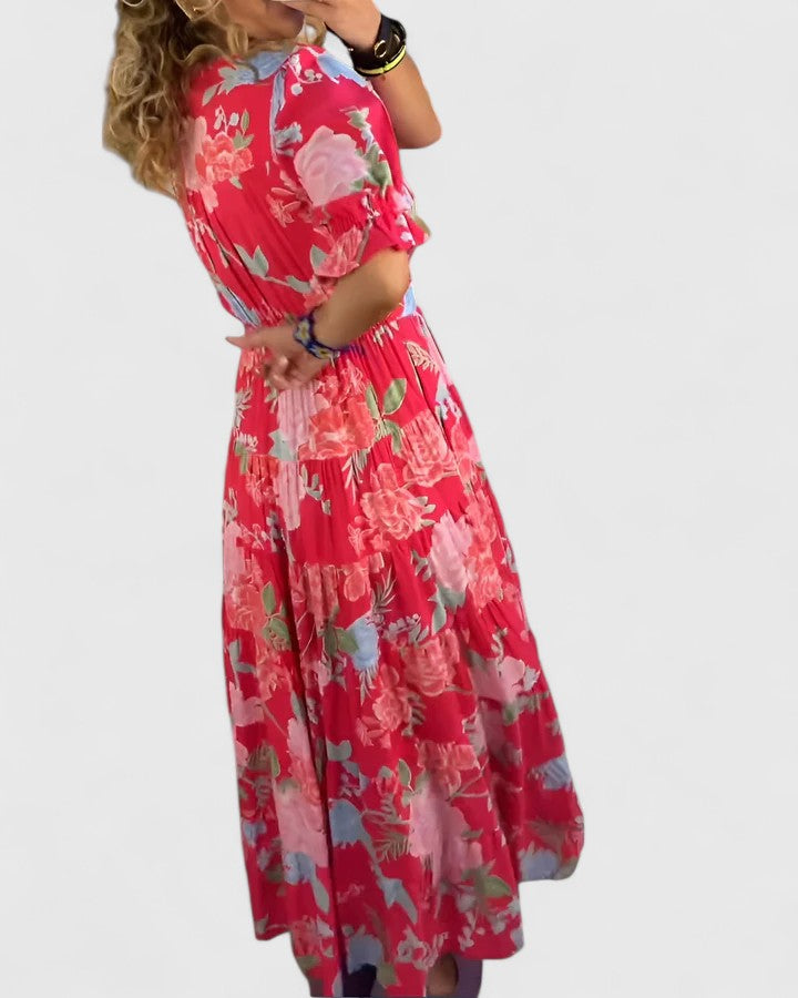 Minelda | Cotton Blend Floral Dress