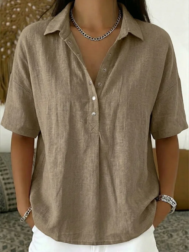 Dianne | Blouse with Collar and Button