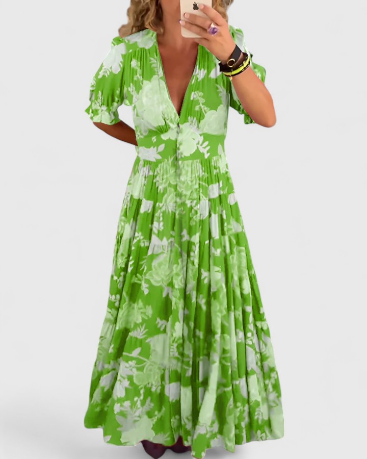 Minelda | Elegante Vestito Estivo con Scollatura a V
