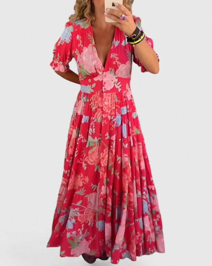 Minelda | Cotton Blend Floral Dress