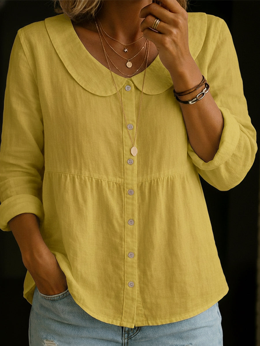Arlir | Soft Linen Blouse with Collar
