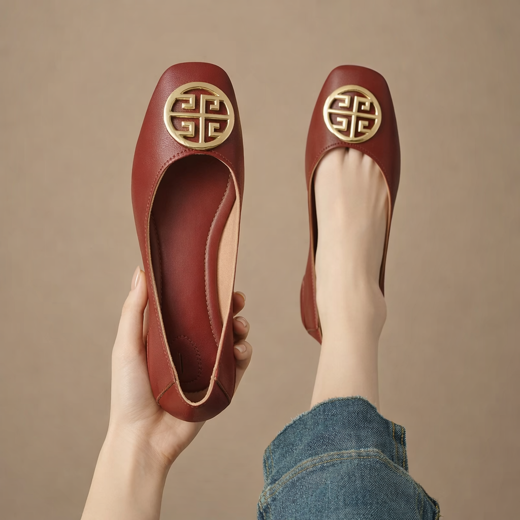 Silvana | Ballerine in Pelle Orchard