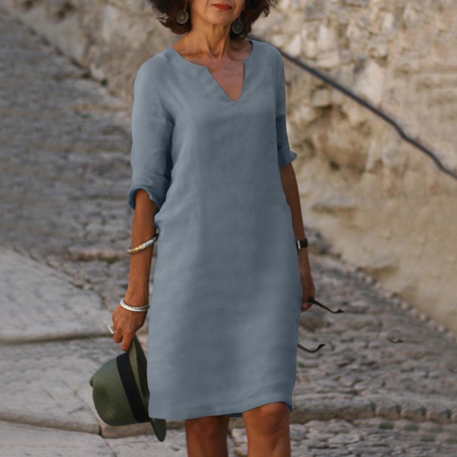 Daria | Abito midi estivo con scollo a V