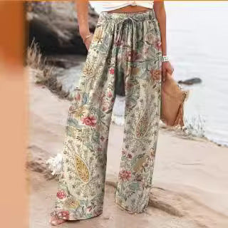 Angela | Floral Wide Leg Pants