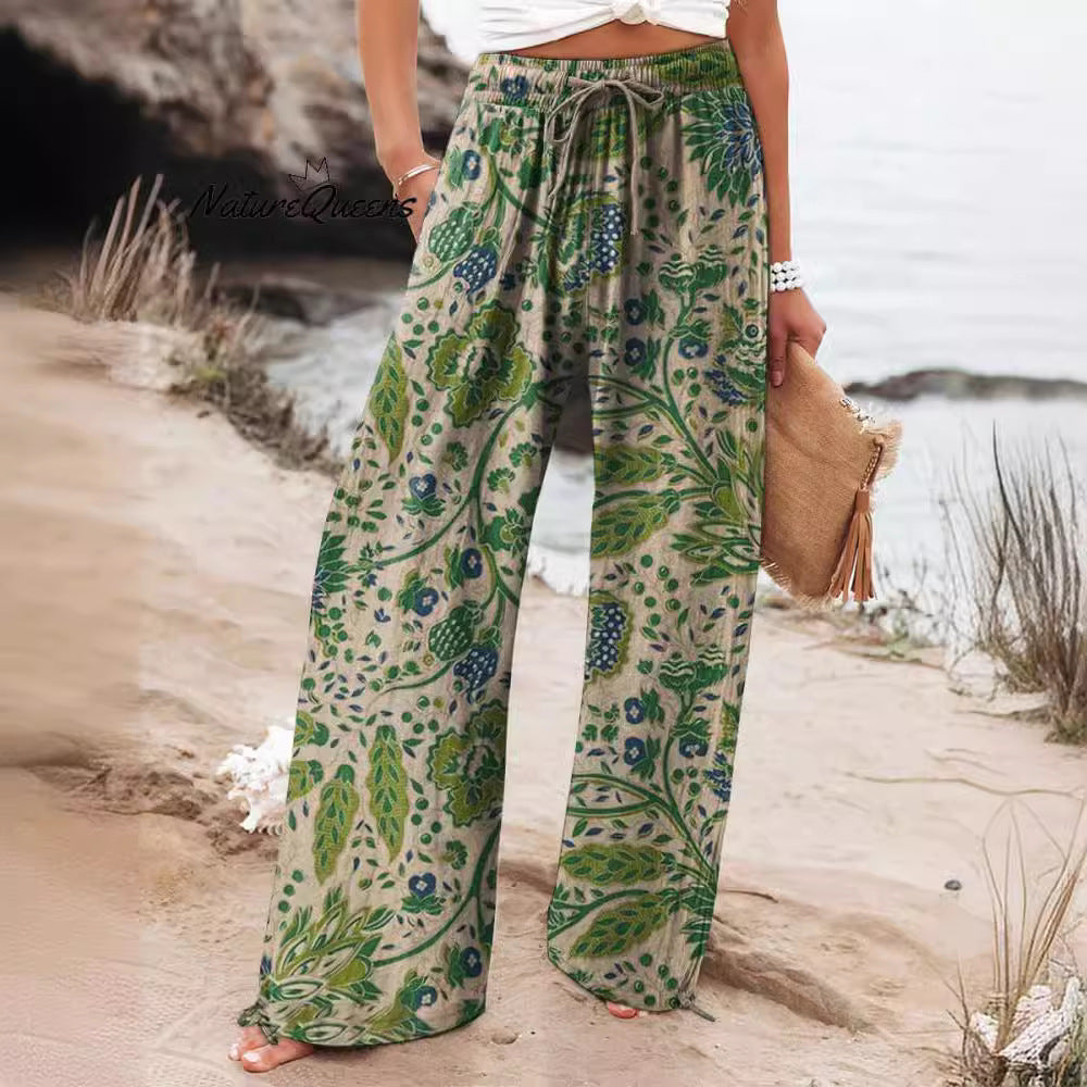 Angela | Floral Wide Leg Pants