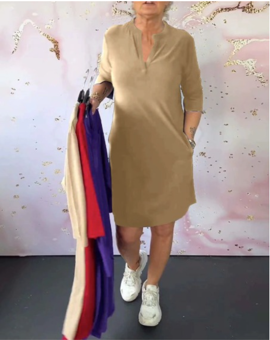 Lenka | Elegant Dress with V-Neck