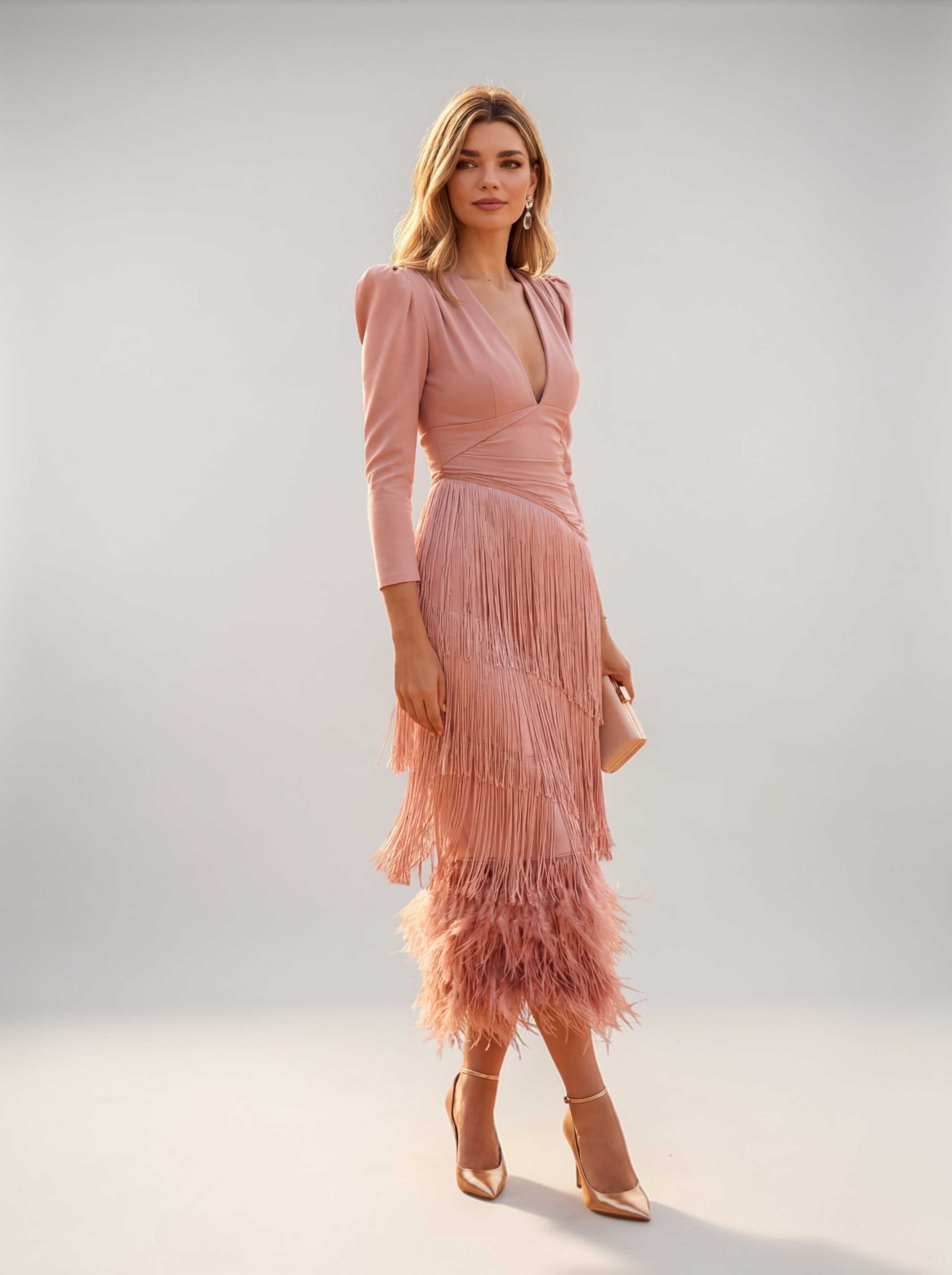 Sofia | Elegant Fringed Dress