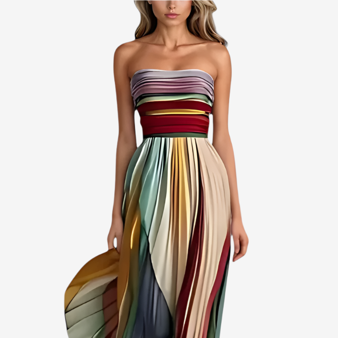 Alva™ Maxi plissettato arcobaleno