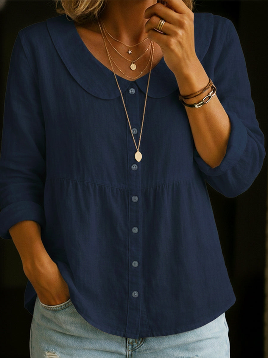 Arlir | Soft Linen Blouse with Collar