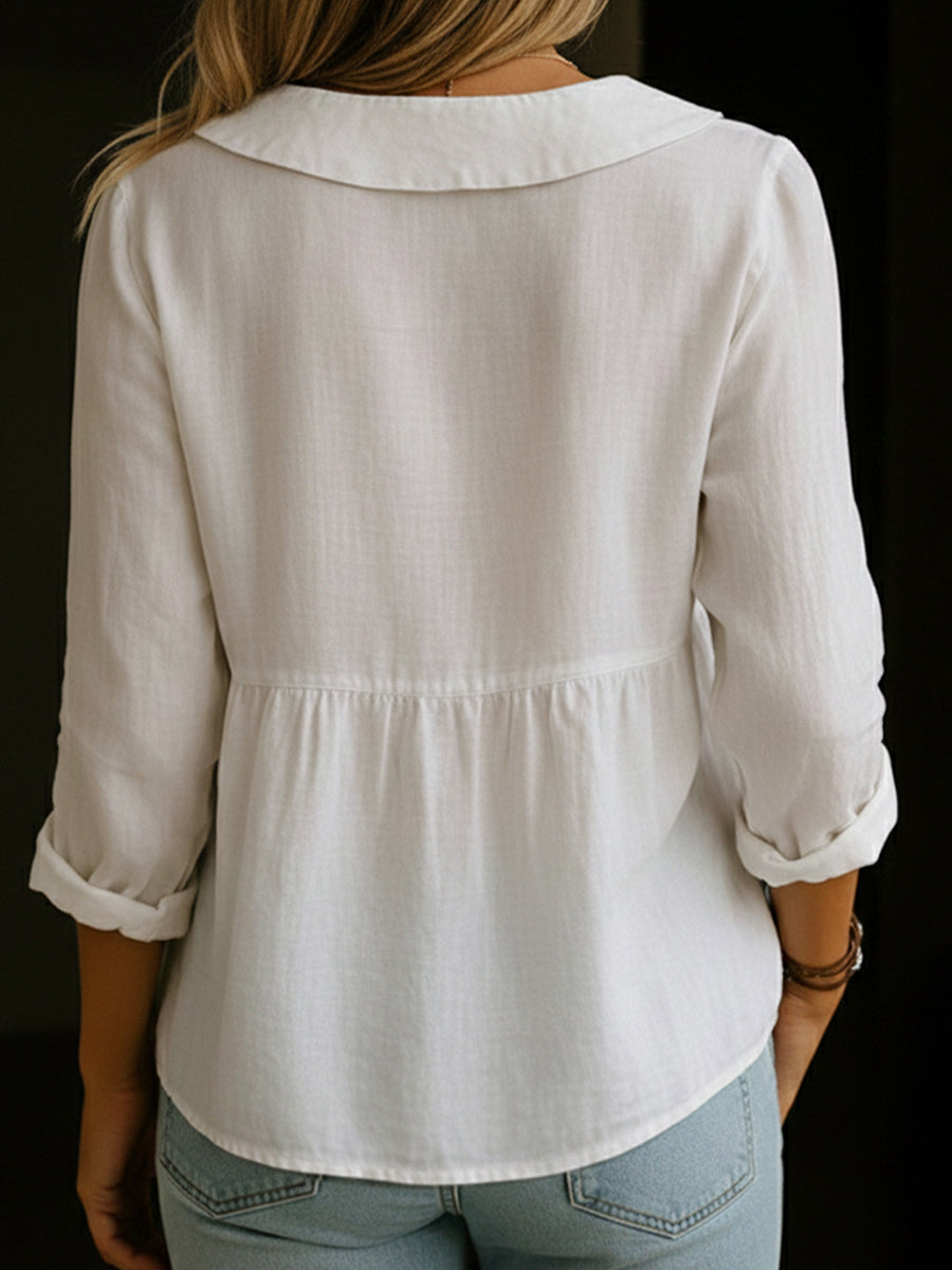 Arlir | Soft Linen Blouse with Collar