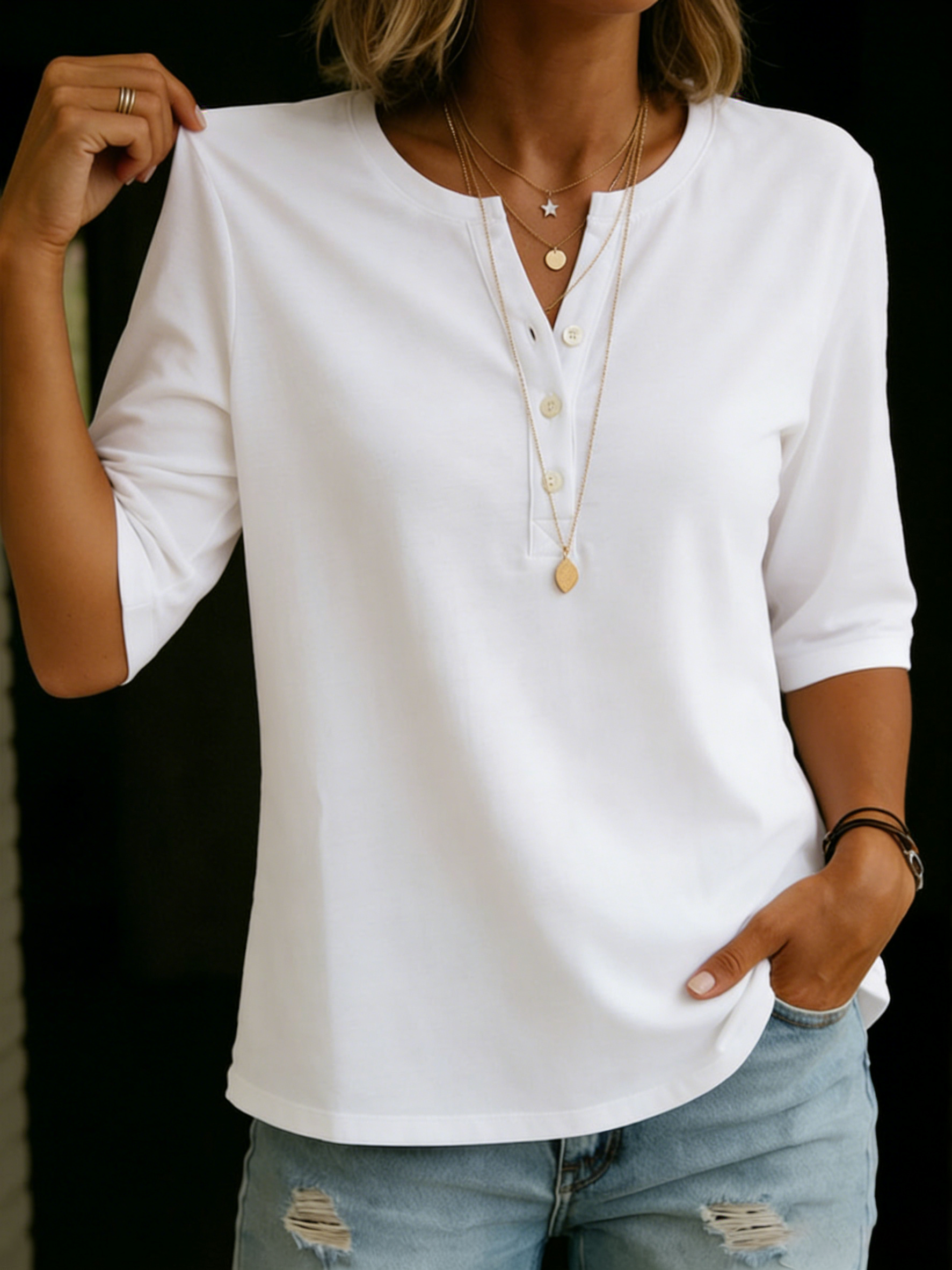 Paula | Short Sleeve Cotton T-shirt