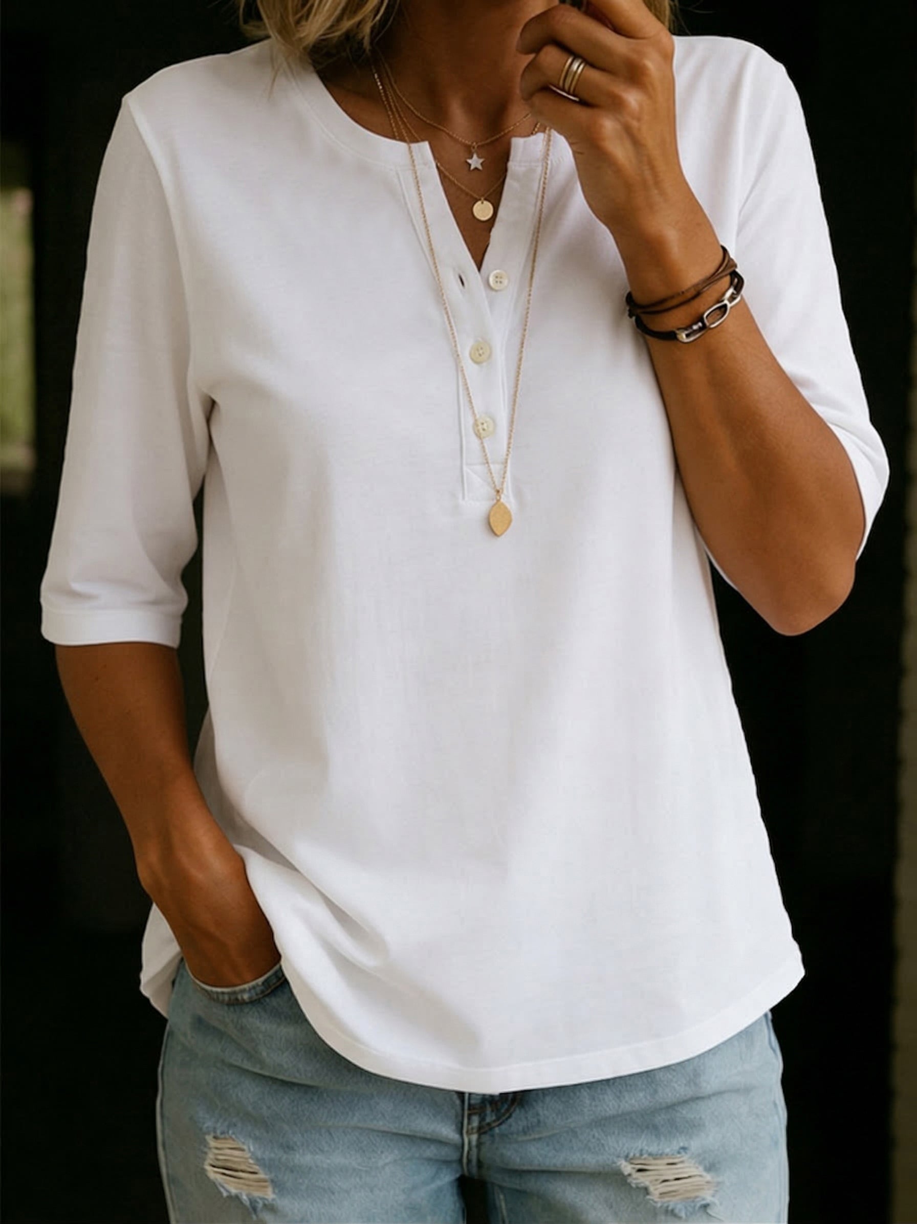 Paula | Short Sleeve Cotton T-shirt