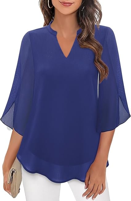 Claudia I Blouse with V-Neck